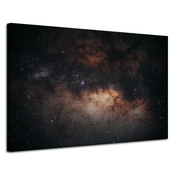 Lærredstryk Rumgalakse Stjerner 120x80cm