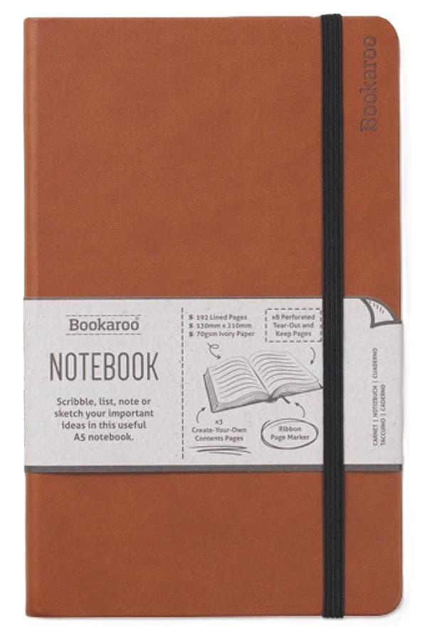 Bookaroo-muistikirja A5 - Ruskea