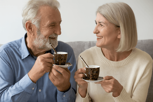 Klimt Livets träd espressokoppar i porslin, set 2x80ml, som present