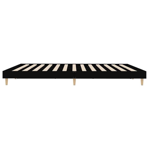 vidaXL sengestel, sort, 120x200 cm, træbaseret materiale
