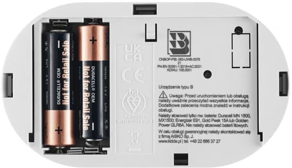 Kidde K5DCO Batteridriven kolmonoxiddetektor med display (KID-K5DCO)