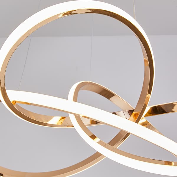Pendellampa LED-krona glamour guld PILOT för vardagsrum/sovrum