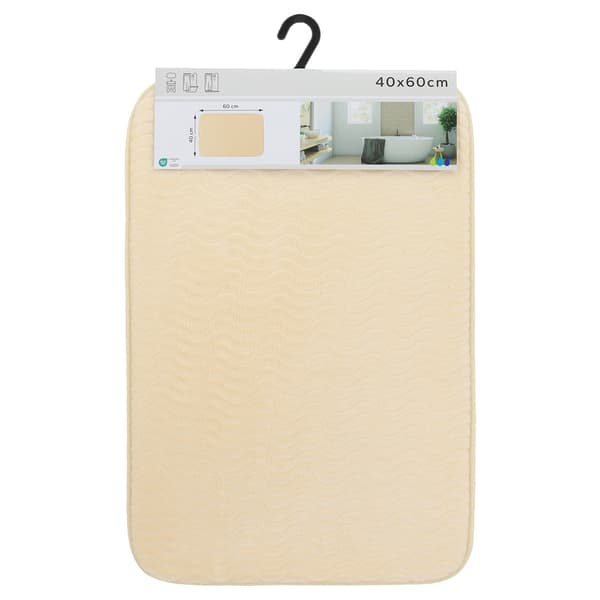 Beige Brazi badeværelsestæppe 40x60cm