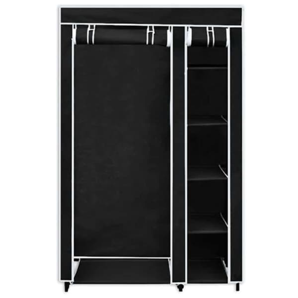 vidaXL foldbar garderobe 110x45x175 cm sort