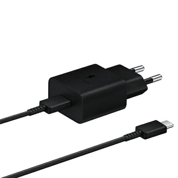 Samsung 15W hurtigoplader + USB-C/USB-C kabel sort