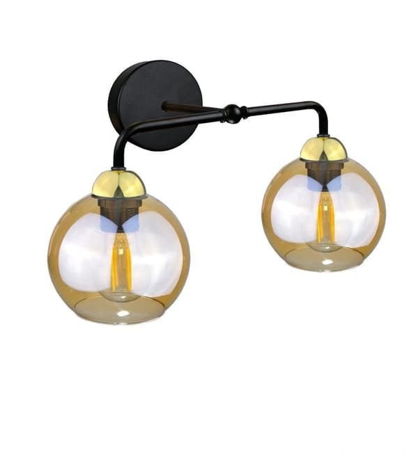 Vägglampa 2xE27 MELLE GULD