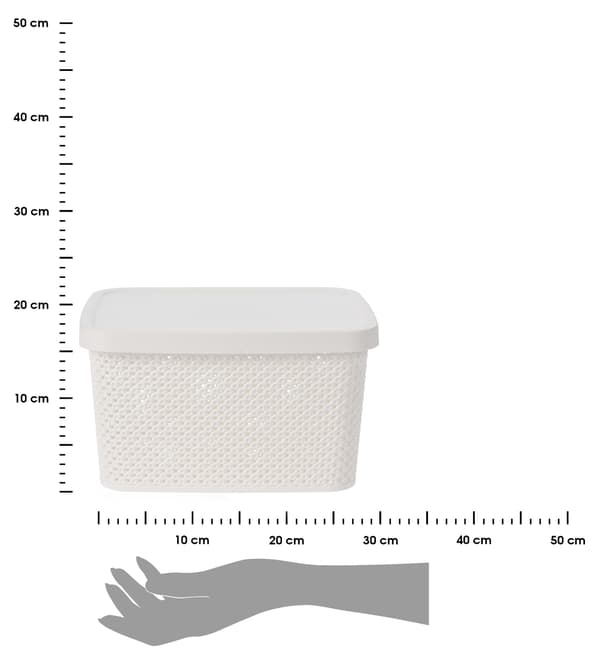 Vit förvaringskorg 27 cm