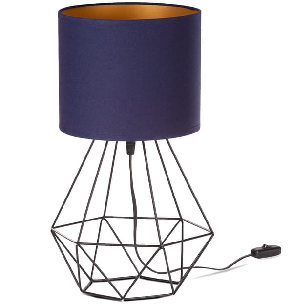 Tornado ASB lampe, marineblå og guld