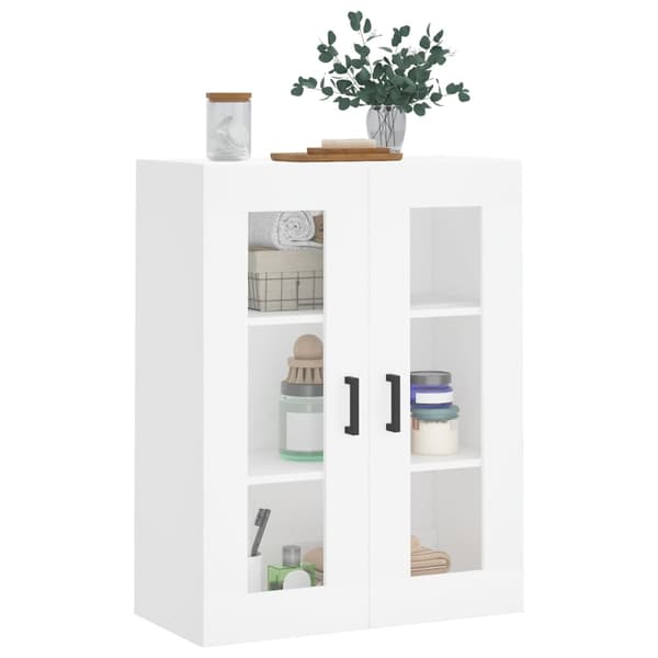 vidaXL Väggskåp vit 69,5x34x90 cm