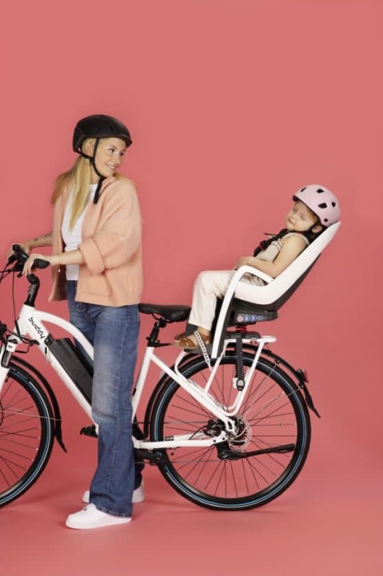 Hamax - Caress Cykelsadel för Paketmontering - Vit/Mintgrön