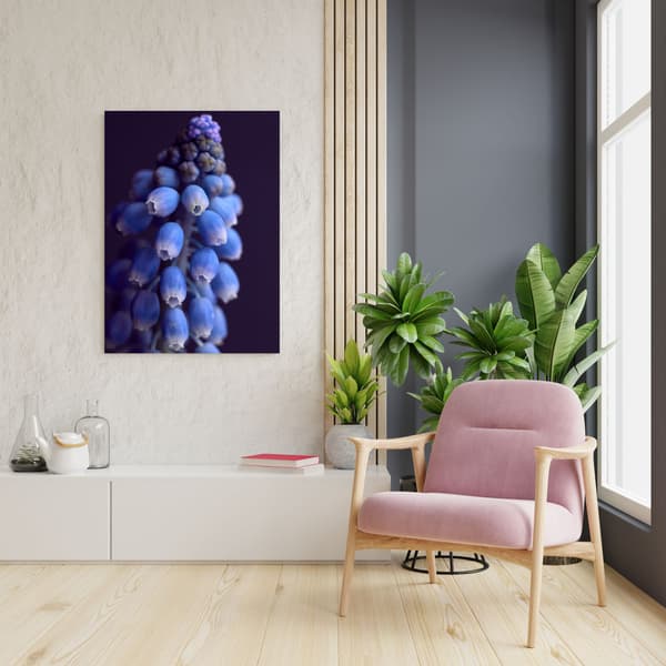 Lærredstryk Botanik Blomst Hyacint 60x100 cm