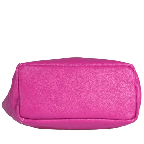 Let fuchsia læder shopper
