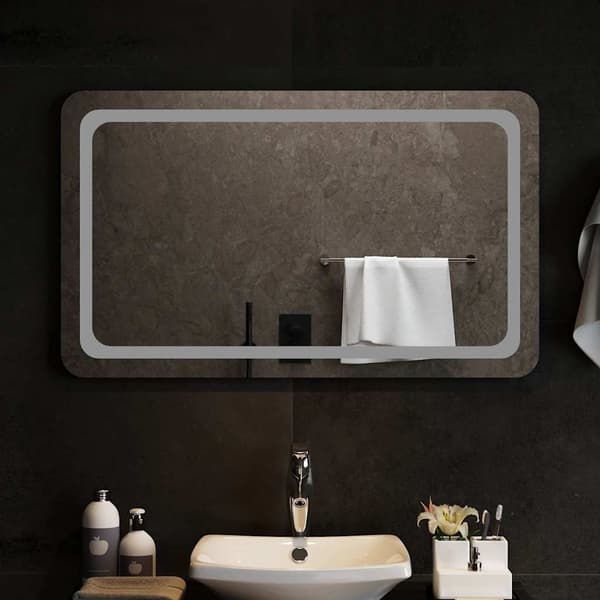 vidaXL Badrumsspegel med LED, 100x60 cm