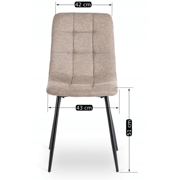 Polstret spisebordsstol PERU 2 Beige Moderne Loft