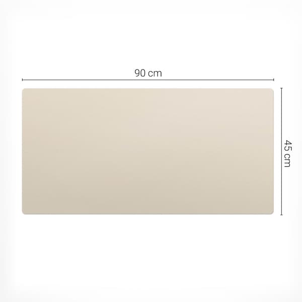 Halkfri skrivebordsmåtte med tryk, beige farve, 90x45 cm