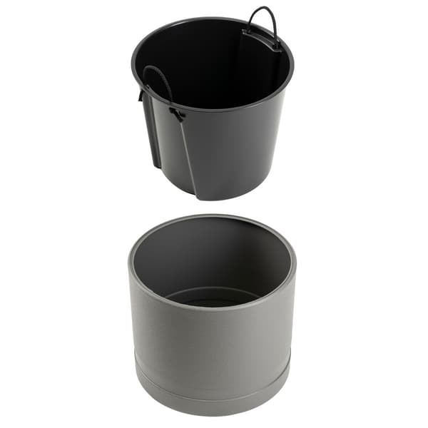 Set med LUNA WALEC antracitfärgade blomkrukor, 3 st.