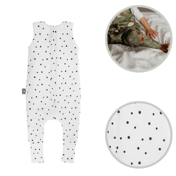 Sovepose med ben M (3-5 år) Black_Dots
