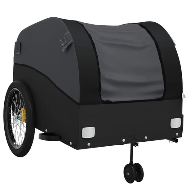 vidaXL cykelanhænger, sort, 45 kg, jern