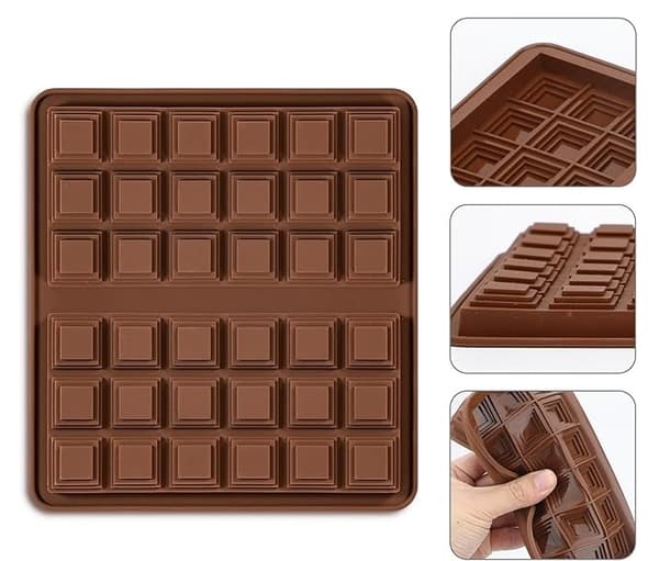 Silikone chokoladeforme 2 stk. + spatelbørste BPA-FRI