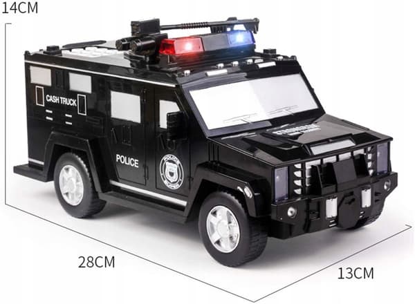 [paczb][5] spargris FÖR barn bil polis säker spargris U302