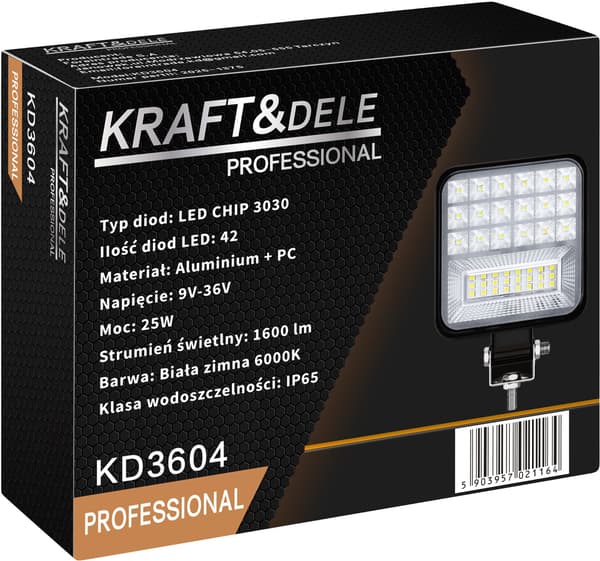 Arbetslampa 25W 1600lm KD3604