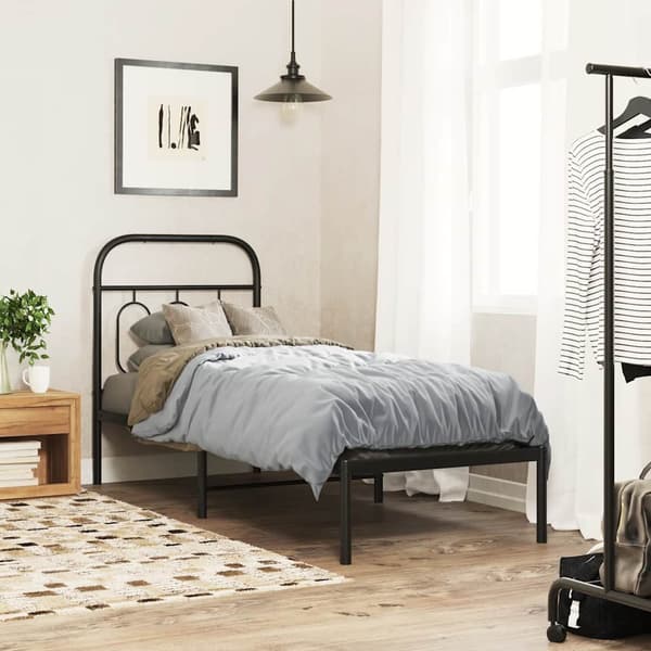 vidaXL metalsengegavl sort 75 cm