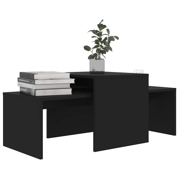 vidaXL sofaborde, sorte, 100x48x40 cm, spånplade