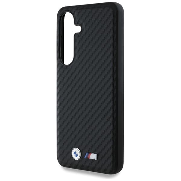 BMW Læder Carbon MagSafe-etui til Galaxy S25, Sort