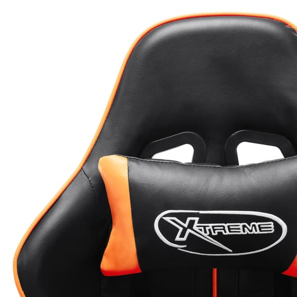 vidaXL gamingstol, sort og orange, kunstlæder