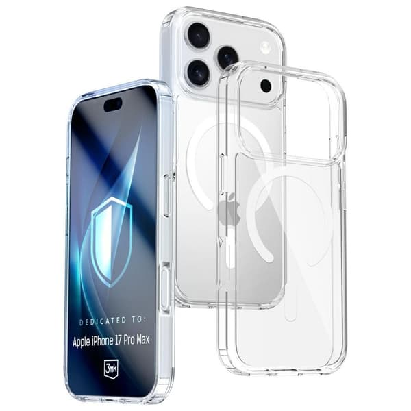 3MK Armor MagCase för iPhone 17 Pro Max, Transparent
