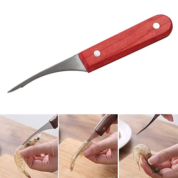 Kniv til rejer, skaldyr, udskæring 17 cm