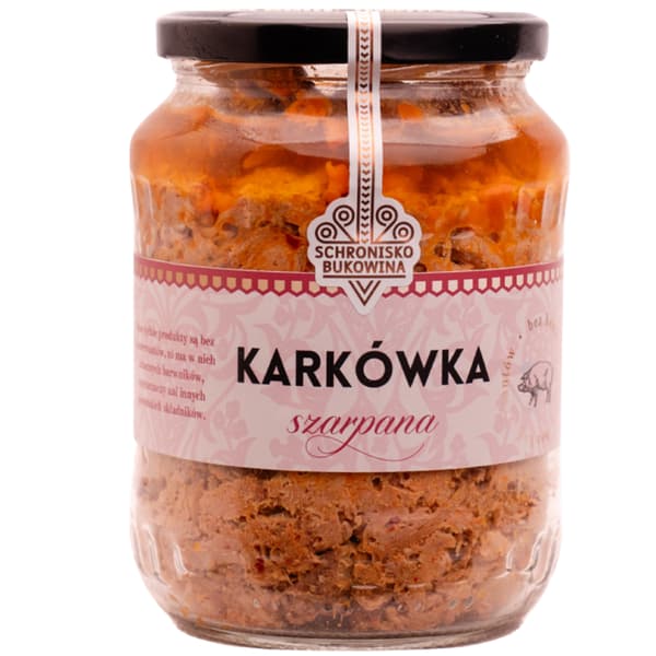Pastöriserad pulled pork nacke 600g - Bukowina Shelter