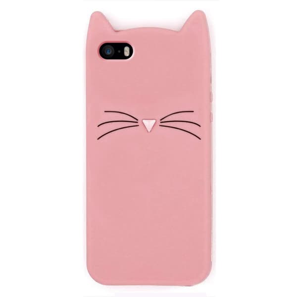 3D CAT-cover til iPhone 5/5s, lyserød
