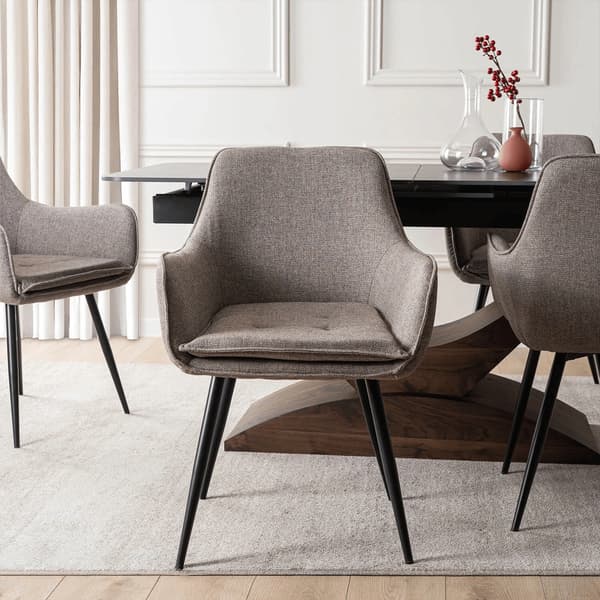 EDRICK Brun Moderne Loft Polstret Spisebordsstol
