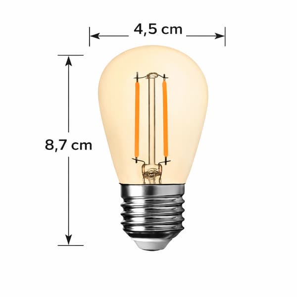 LED-pære 1W ST45 E27 2700K 70lm