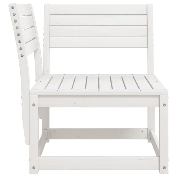 vidaXL Hörnträdgårdssittplats vit 73x73x78 cm furu