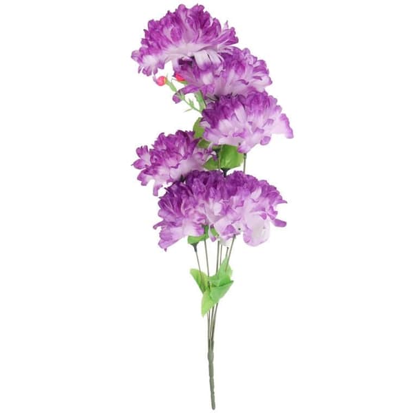 Buket med 6 lilla krysantemum, 52 cm