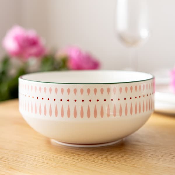 LEA porslinstallrik 26,5 cm grönrosa DUKA