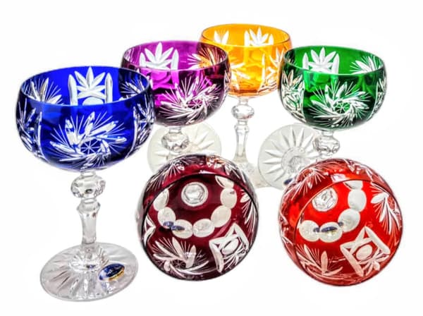 Färgglada kristallchampagneglas 150ml Olive Grinder