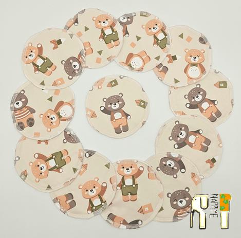 Coolmax PUL absorberende bind, NappiMe Green Bear absorberende bind