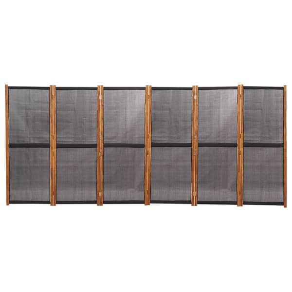 vidaXL 6-panels rumdeler sort 420 x 180 cm