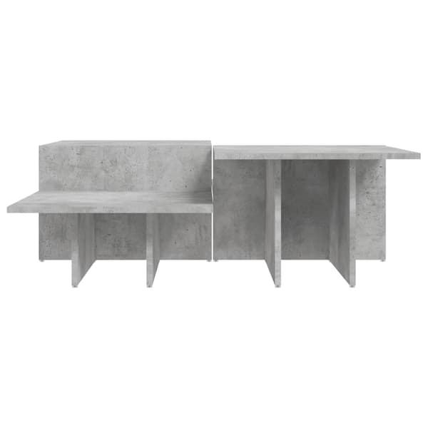 vidaXL Soffbord, set om 2, betonggrå, träbaserat material