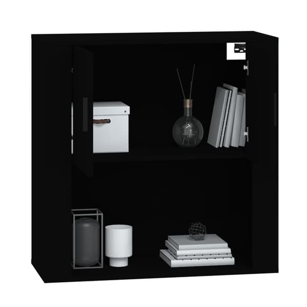 vidaXL vægskab sort 80x33x80 cm træbaseret materiale
