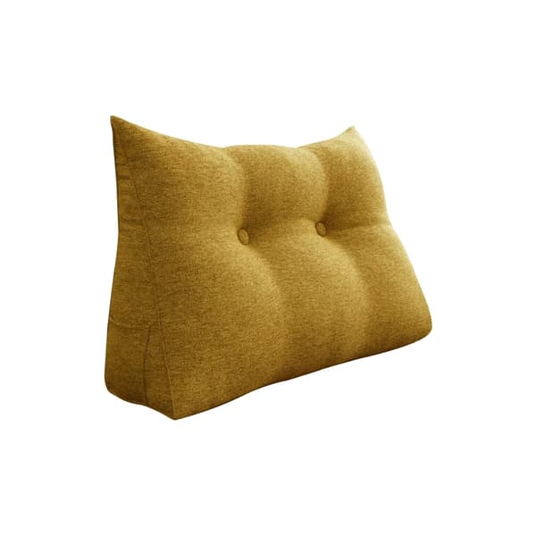 Triangulär läskudde - Gul Triangulär läskudde - Gul 80 cm