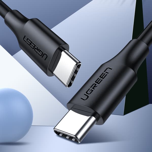 USB Typ C-kabel för laddning och dataöverföring 3A 1m svart