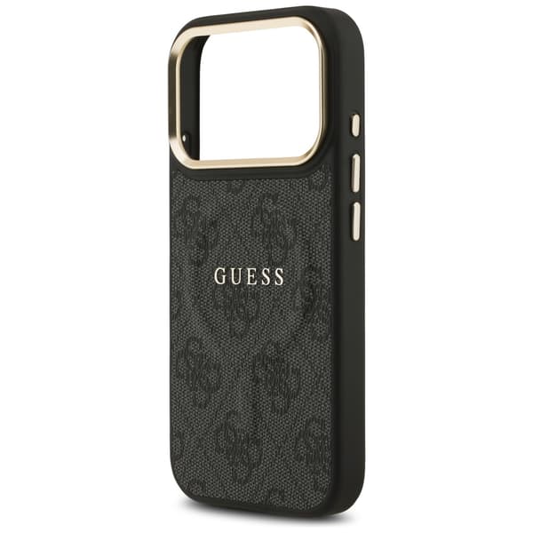 Guess 4G PU Classic Logo MagSafe-etui til iPhone 17 Pro, sort