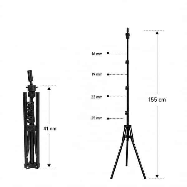 Stativholder til frisørtræningshoved 155 cm
