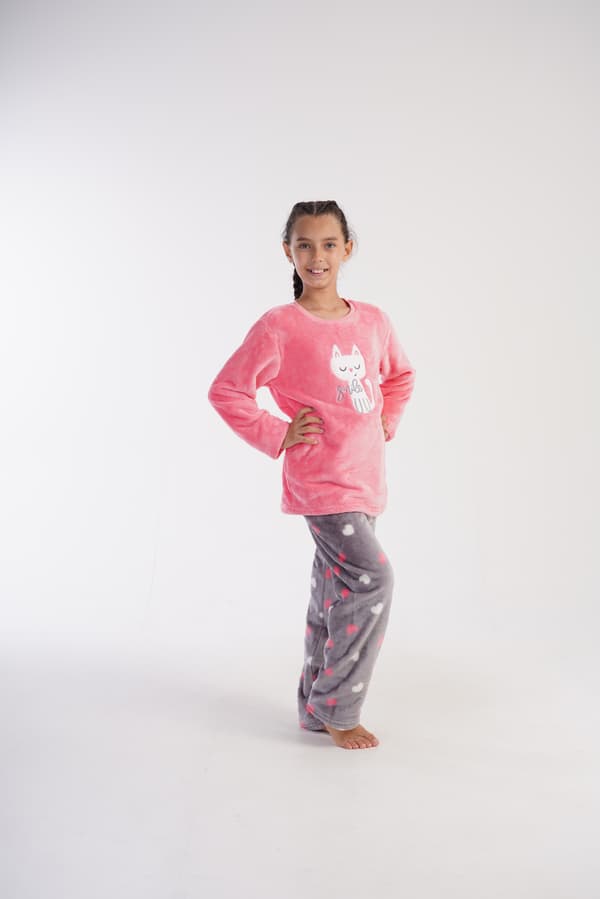Tjock plyschpyjamas för flickor Vienetta 134 9/10