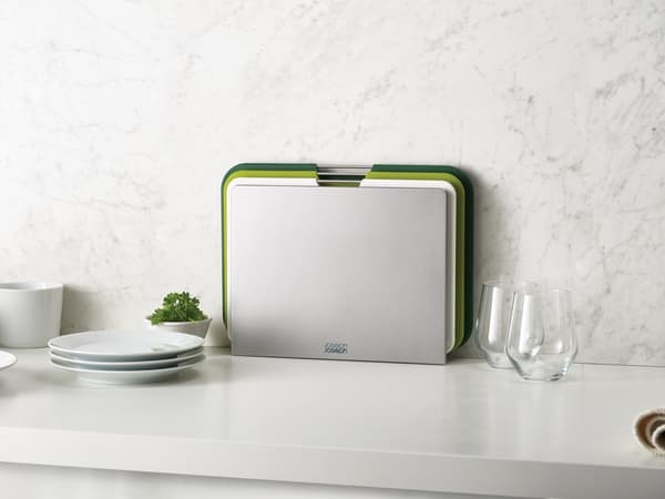 Set med 3 L-formade brädor, grön / Joseph Joseph
