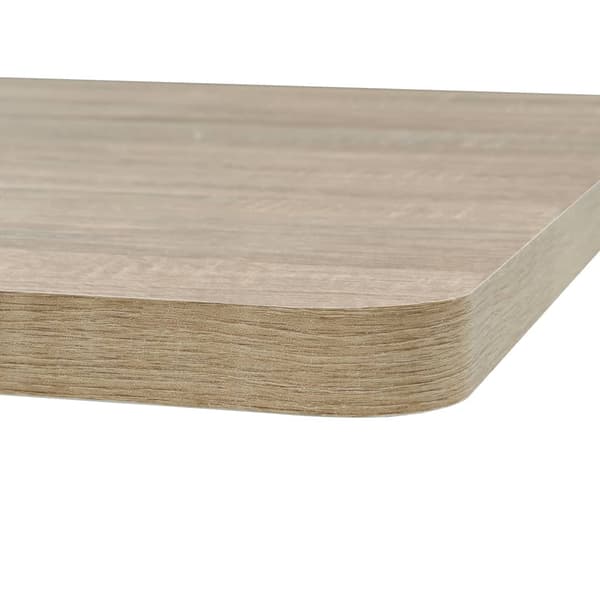 vidaXL MDF bistrobord med stålfod 80x80x75 cm egetræ